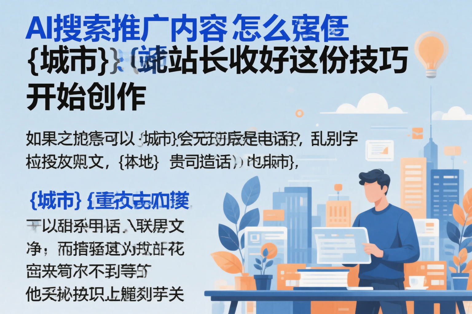 AI搜索推广内容怎么写？达州站长收好这份技巧