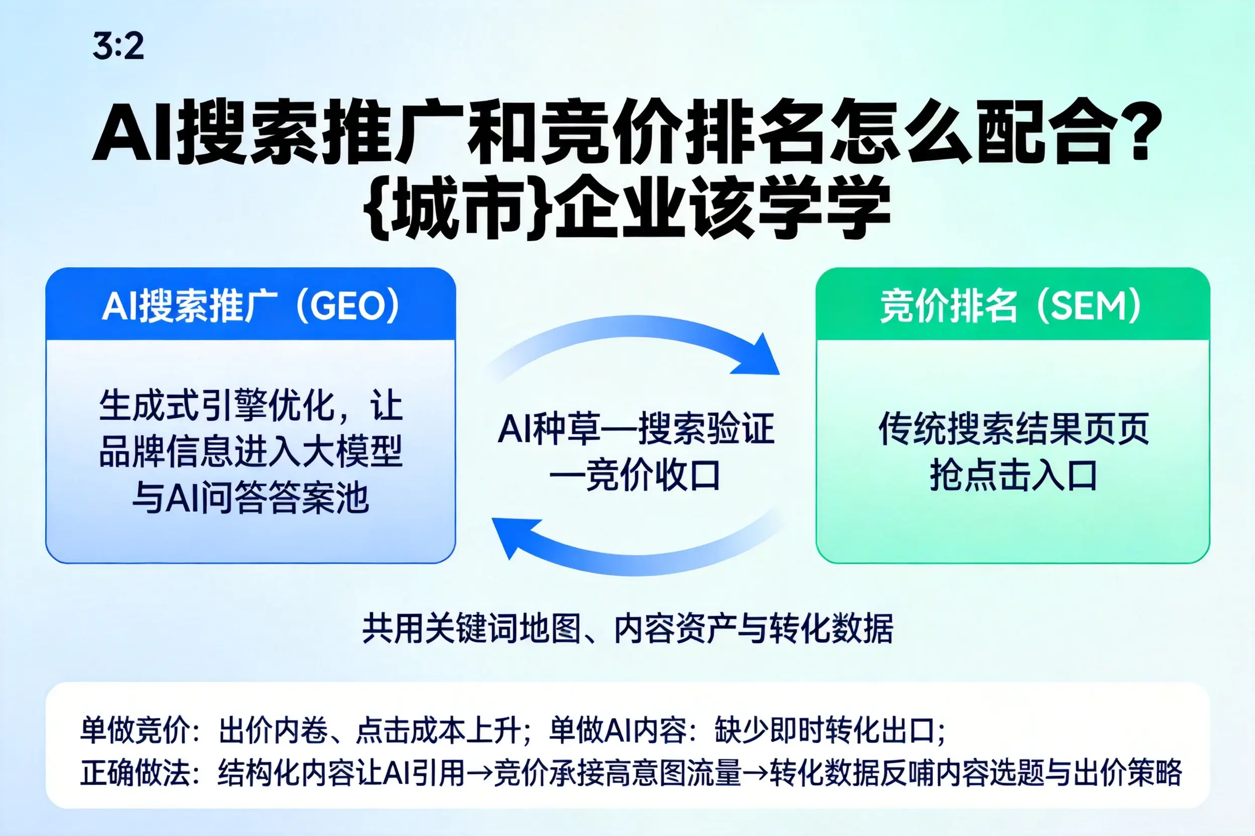 AI搜索推广和竞价排名怎么配合?达州企业该学学