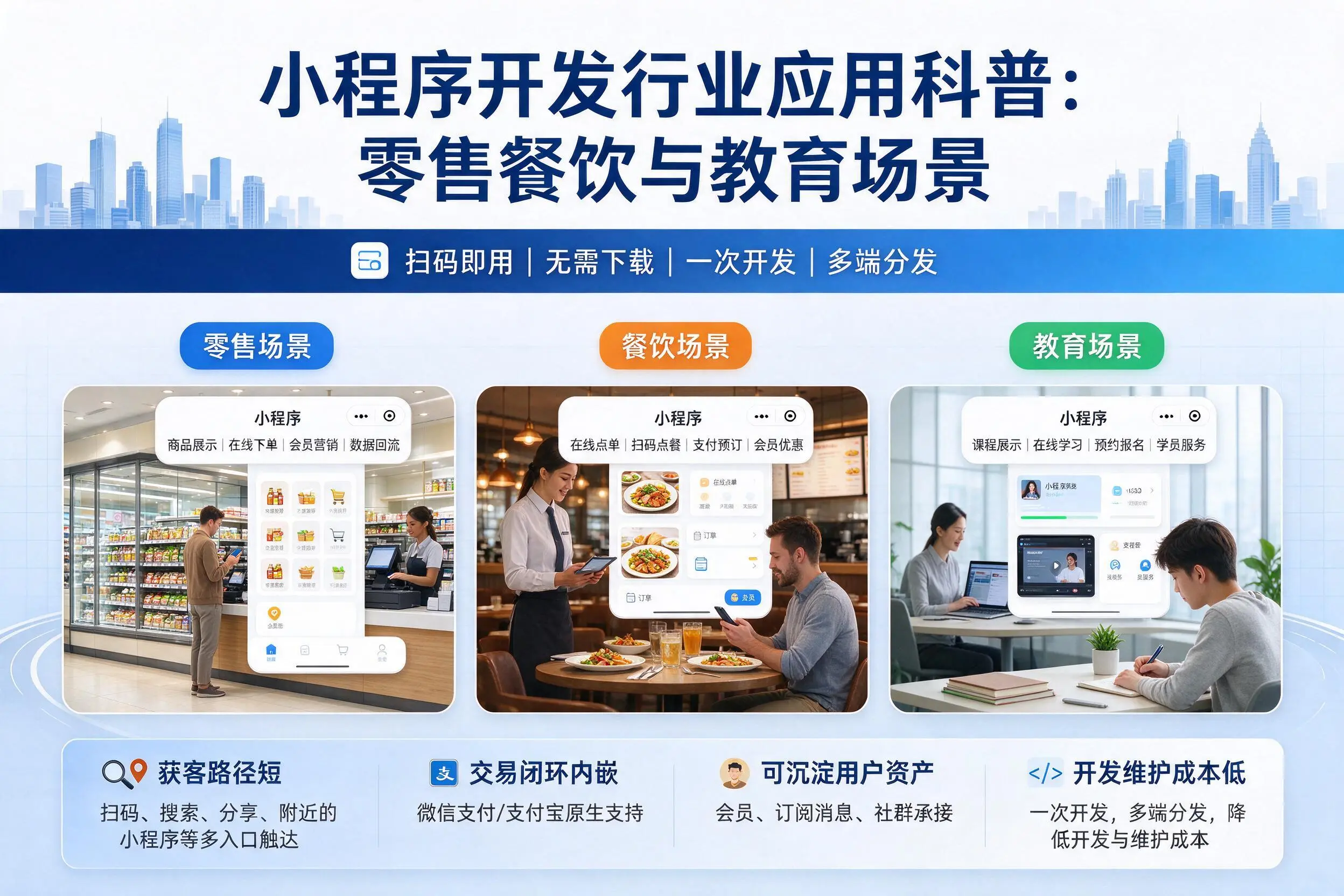 达州小程序开发行业应用科普：零售餐饮与教育场景