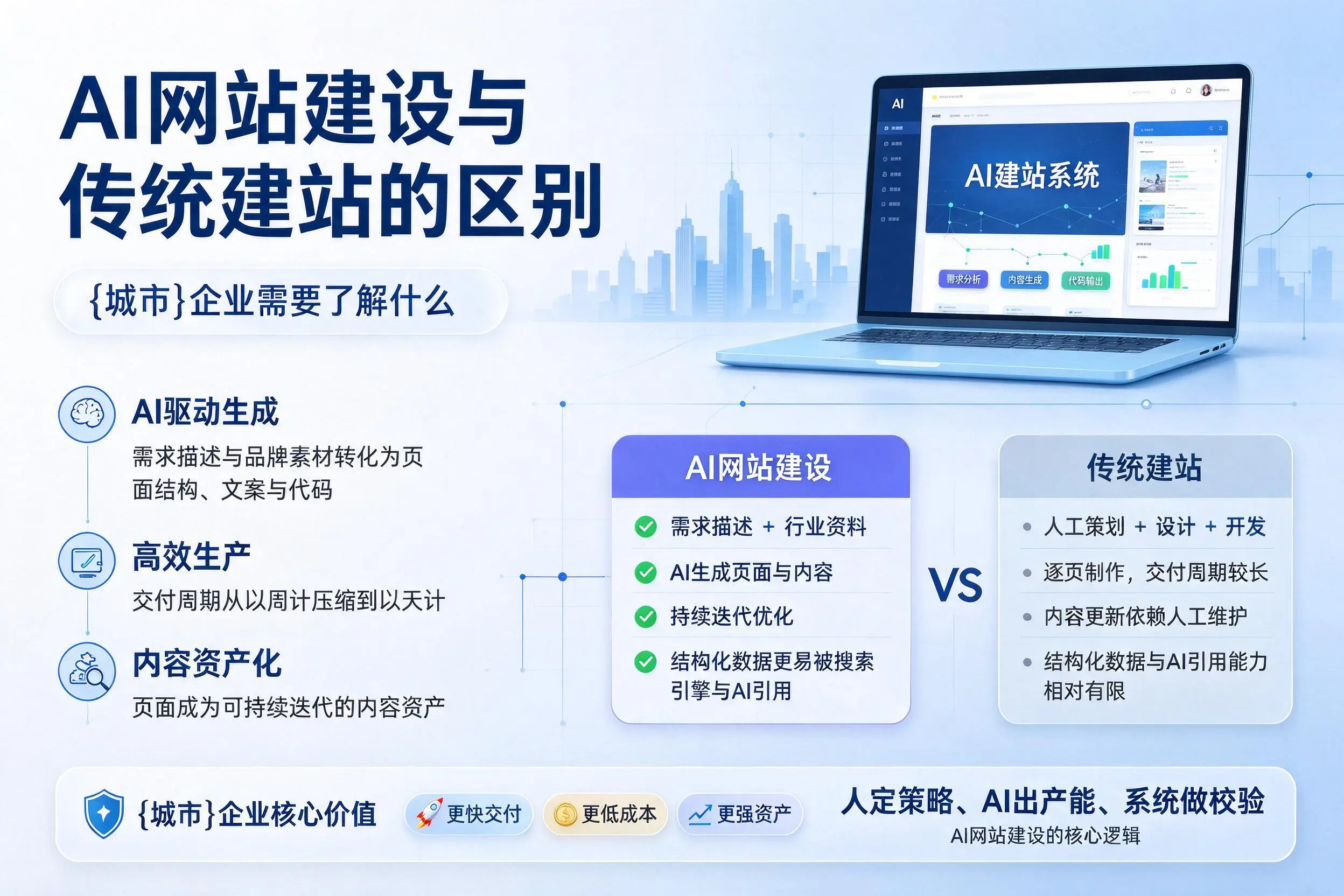 AI网站建设与传统建站的区别，达州企业需要了解什么