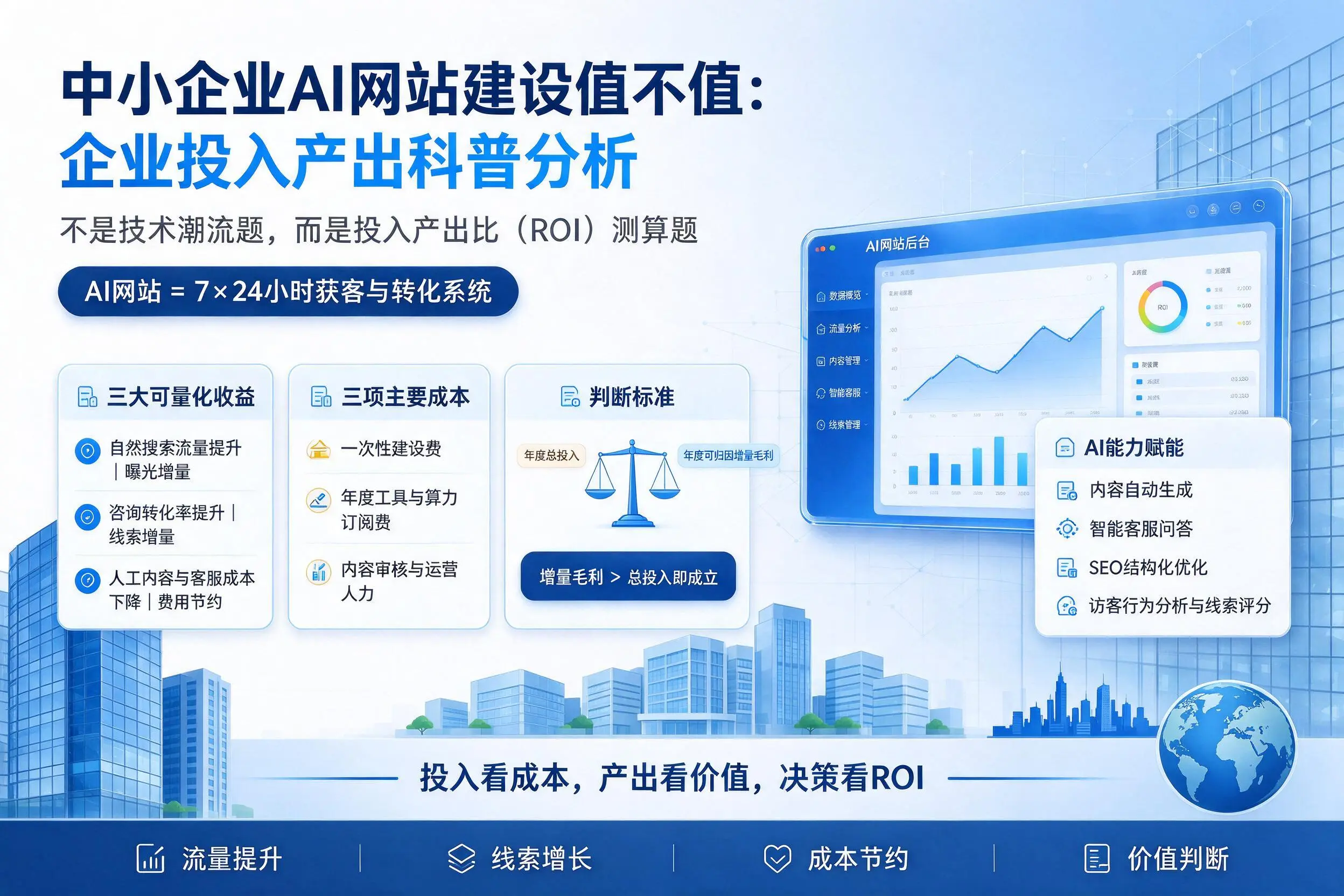 中小企业AI网站建设值不值：达州企业投入产出科普分析