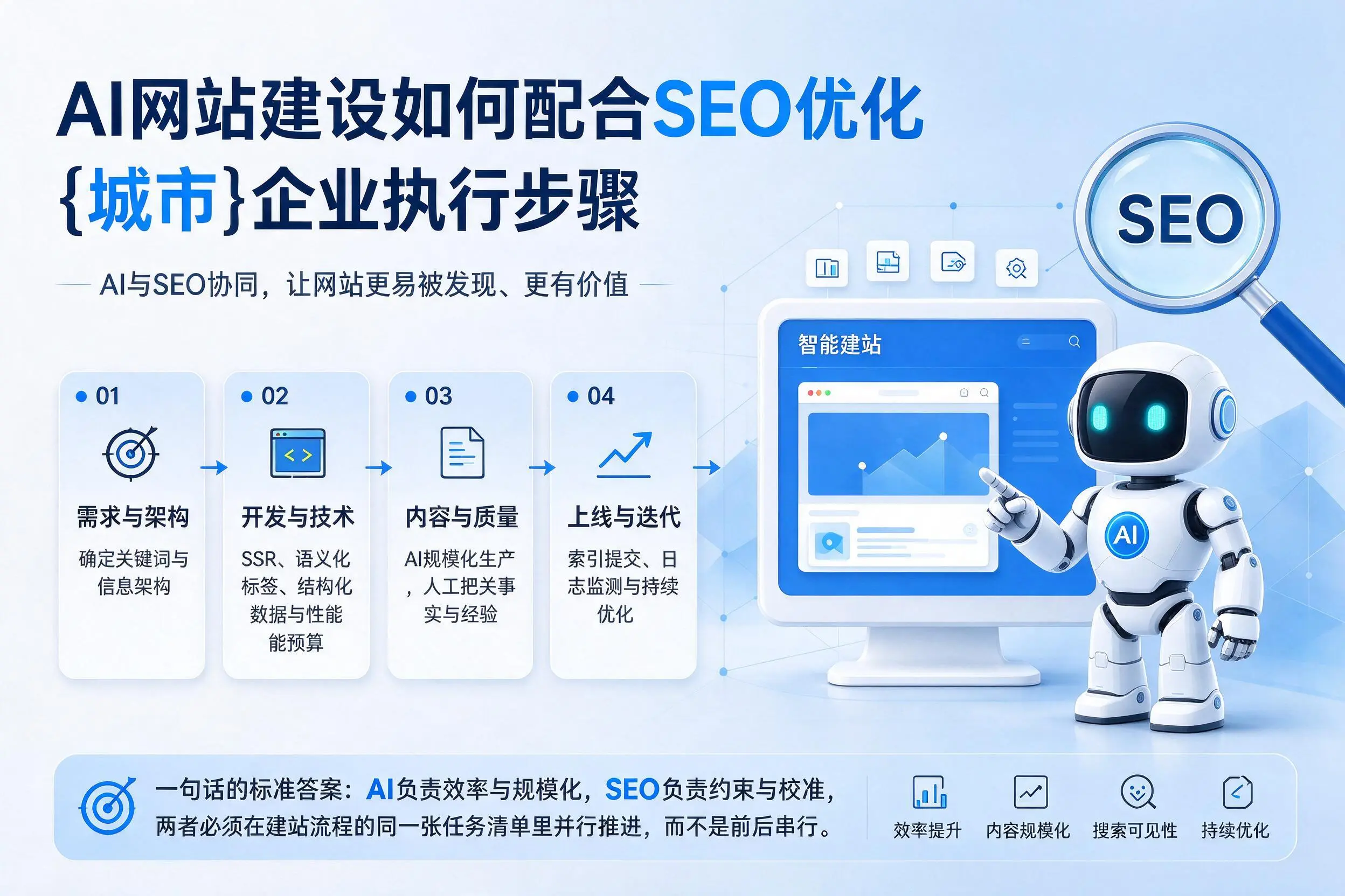 AI网站建设如何配合SEO优化，达州企业执行步骤