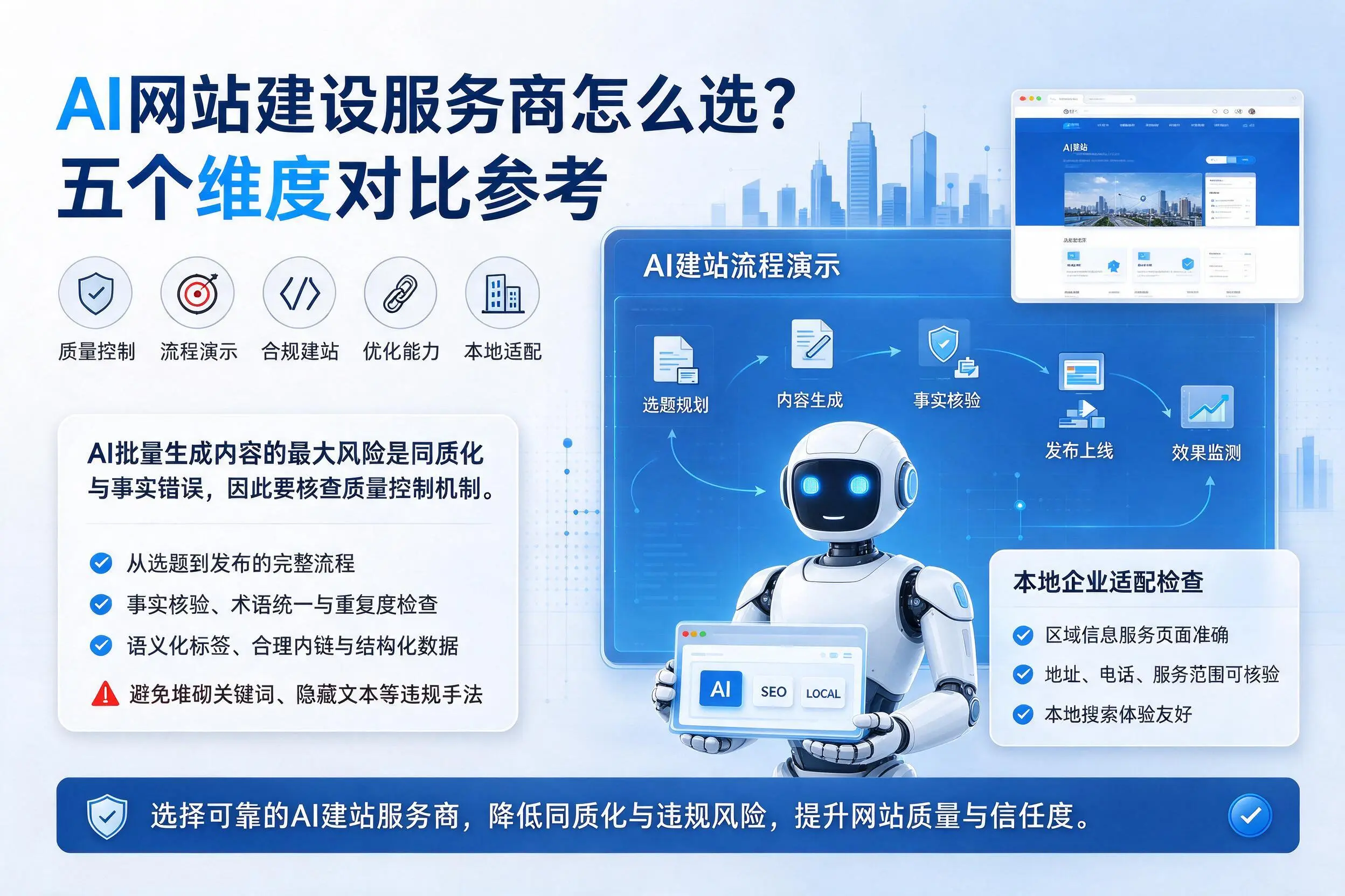 达州AI网站建设服务商怎么选?五个维度对比参考