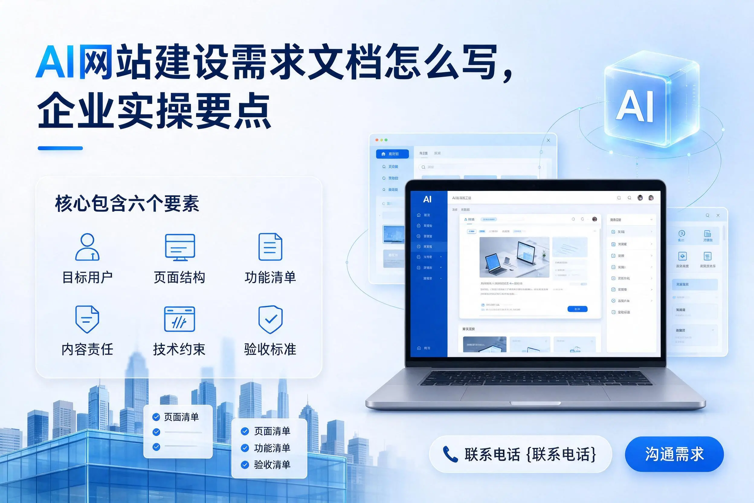 AI网站建设需求文档怎么写，达州企业实操要点